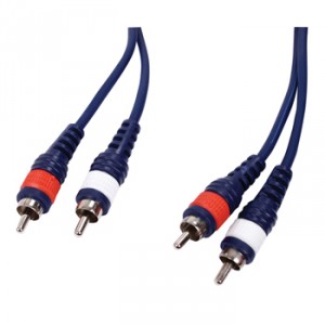 Instrumentkabel 2 RCA mannelijk l-r - 2 RCA mannelijk l-r 1,50 m 1